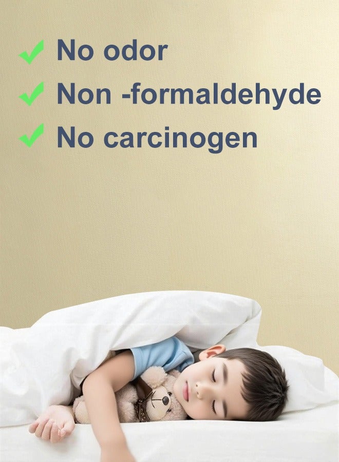 نوايوو ورق حائط ثلاثي الأبعاد سميك، ملصق حائط قابل للتقشير واللصق 50×300 سم، مقاوم للماء، نسيج كتان تقليدي، ذاتي اللصق وقابل للإزالة، لفافة فينيل لتزيين الحائط، ورق اتصال من قماش العشب لتغطية الحائط، أصفر - Image 5