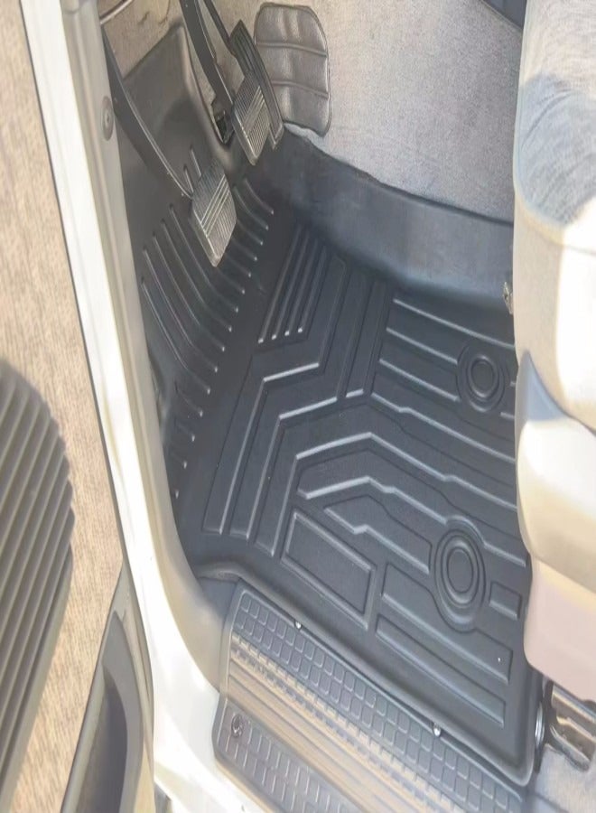 Nissan Patrol Y60 Tpe Floor Mats. Heavy Duty Car Floor Mats for Patrol Safari y60. Set of 3. Grey - Image 4