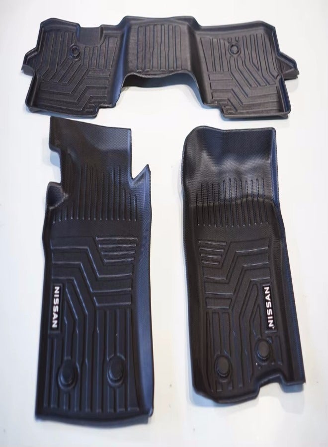 Nissan Patrol Y60 Tpe Floor Mats. Heavy Duty Car Floor Mats for Patrol Safari y60. Set of 3. Grey - Image 5