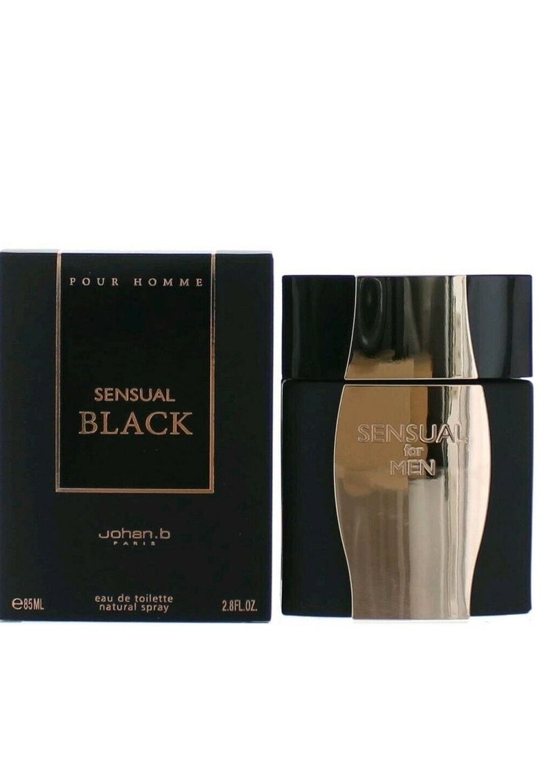 Johan.B Paris Sensual Black Perfume For Men EDT 85ml 