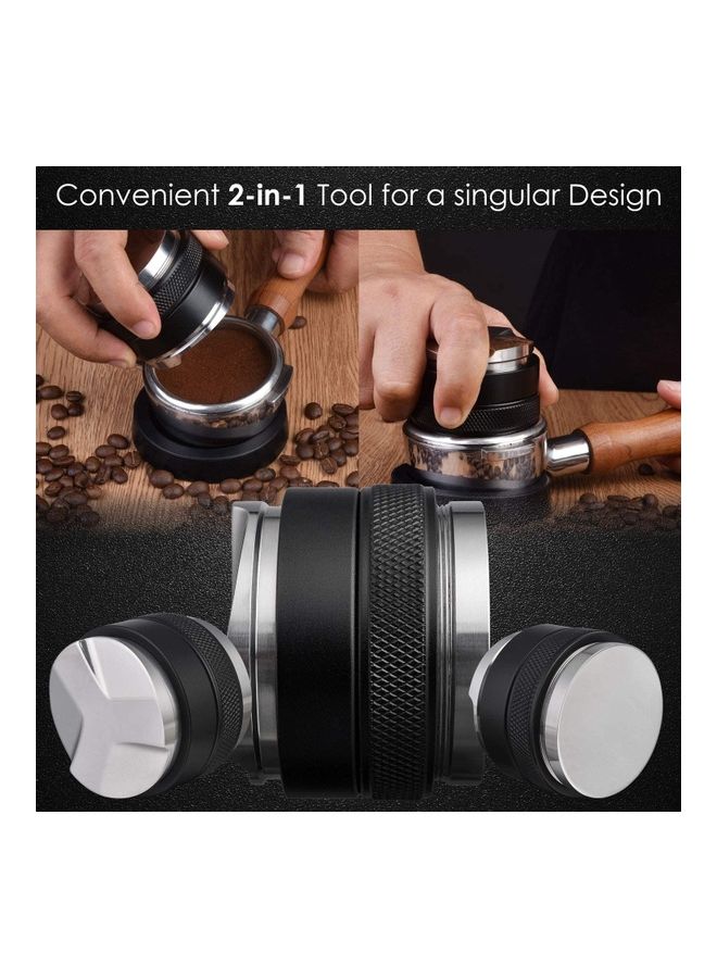 NIBEMINENT Coffee Distributor Tamper Black/Silver 58mm - Image 4