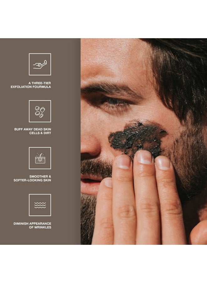 Hair Craft Co. CRVFT Men's Exfoliating Facial Scrub 1.7oz [AM] | Buff Away Dead Skin for Smoother Complexion | All Skin Types | 3-Tier Deep-Clean Exfoliation Formula | Made in USA | Paraben & Sulfate Free [Scented]  - Image 4