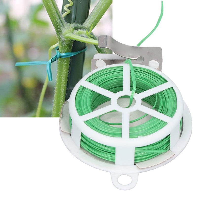 Reusable Plant Cable Ties 50m 164ft Green Flexible Wire For Climbing Plants - Image 2