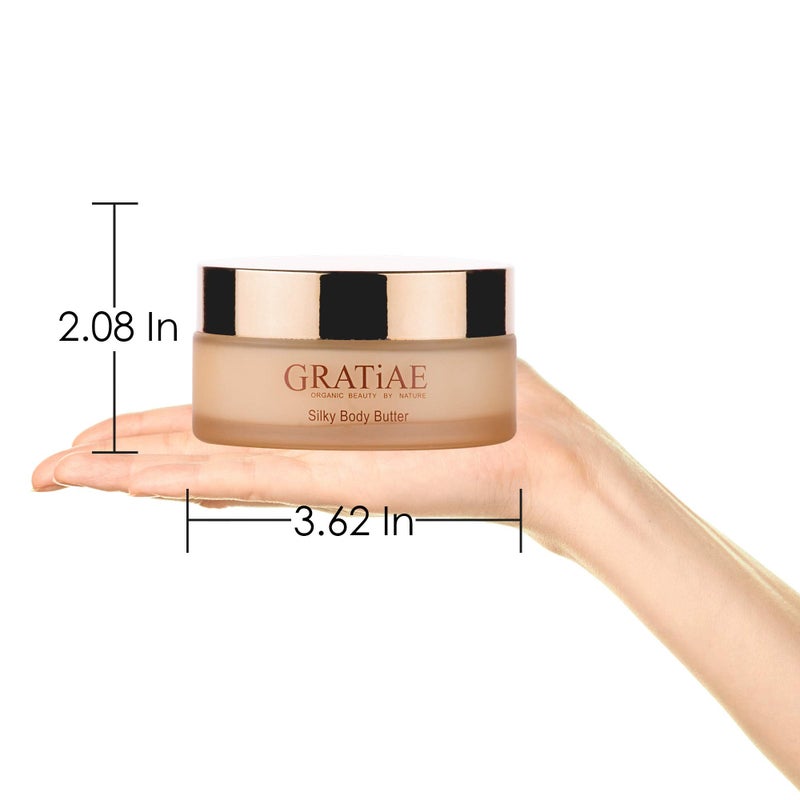Gratiae organic beauty by nature silky body butter, anti aging skin care shea butter, moisturizer, hydrating stretch mark cream, firming, neck & DÃ©colletÃ©, Apple, Green Tea, and Ginger 5.95Fl.oz - Image 4