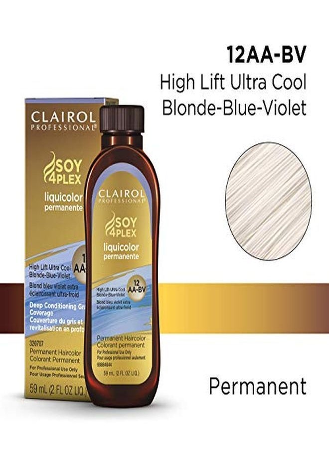 CLAIROL PROFESSIONAL - Permanent Liquicolor For Blonde Hair Color, 12Aa-Bv High Cool Blonde, 2 Oz - Image 1