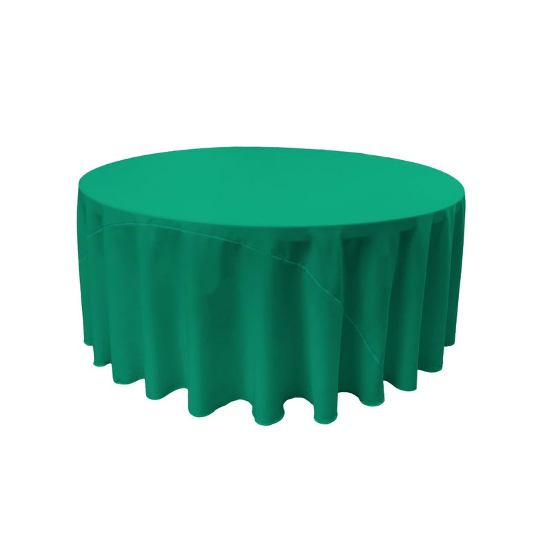 LA Linen Polyester Poplin Washable Round Tablecloth, Stain and Wrinkle Resistant Table Cover 108", Fabric Table Cloth for Dinning, Kitchen, Party, Holiday 108-Inch, Jade, (TCpop108R_Jade153) - Image 2