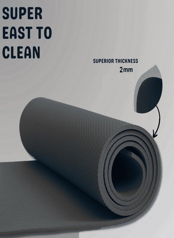 Digionics Yoga Mats For Women Yoga Mat For Men Exercise Mat For Home Workout Gym Mat Anti Slip Yoga Mat Workout Mat Yoga Mat For Kids Yoga Mate Gym Mats (Black, 2mm) - Image 3
