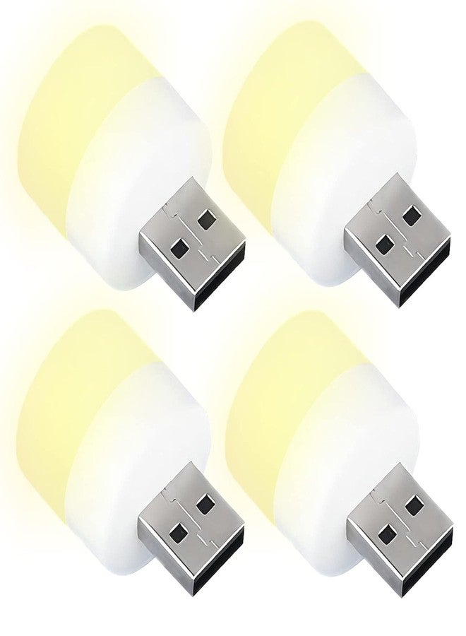 EVALUEMART Plastic Usb Lights By Night Plug-In Mini Led Bulb Portable Compact Night Light,Ideal For Bedroom Bathroom Nursery Hallway Kitchen,Car Outdoor(Warm Light) - Image 1