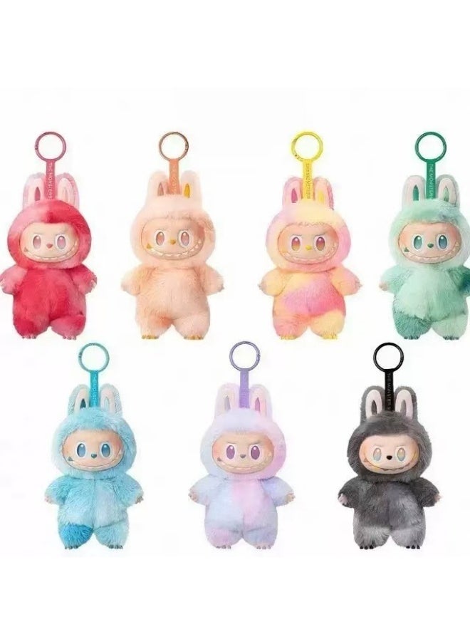 General Labubu front high-energy series Macaron 3rd generation vinyl face plush pendant is the best gift for family and friends  - Image 2
