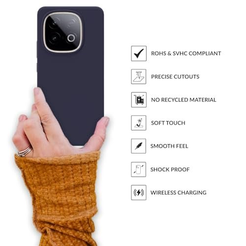 SPRIG Compatible with iQOO Neo 10 Premium SilkTone Back Cover Drop Tested Shock Proof Mobile Case for Men, Women, Boys and Girls with Camera Protection (Midnight Blue) - Image 4