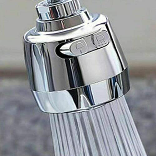 HENIJ Water Swivel Faucet Extender, 360 ° Rotatable Spray Head Adapter Kitchen Swivel Tap Double Mode Water Saving Spray Splash-Proof Faucet for Bathroom Kitchen (SHORT, Pack of 1) - Image 3