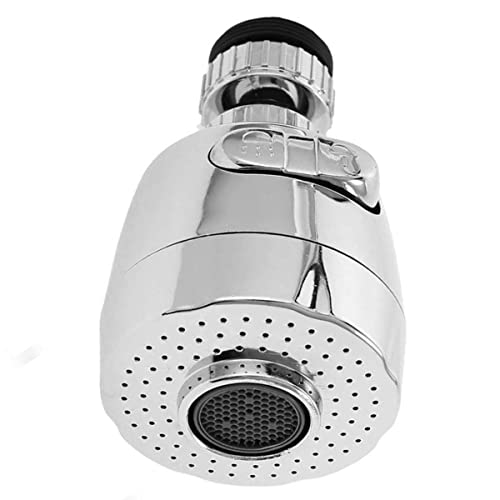 HENIJ Water Swivel Faucet Extender, 360 ° Rotatable Spray Head Adapter Kitchen Swivel Tap Double Mode Water Saving Spray Splash-Proof Faucet for Bathroom Kitchen (SHORT, Pack of 1) - Image 1