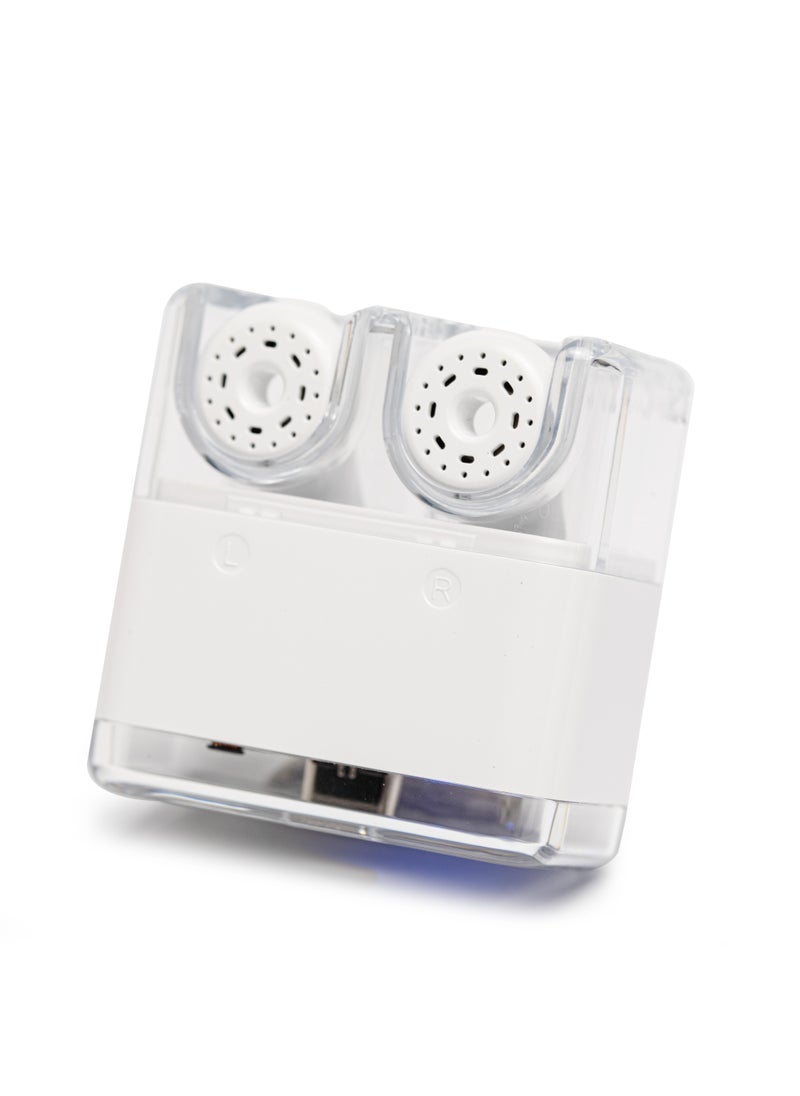 Generic - Transparent Creative Noise Cancelling Bluetooth Headset Small and Portable Sports Music Headset with Charging Case White Color For iPhone, Android - Image 1