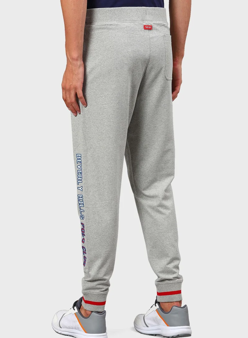 BEVERLY HILLS POLO CLUB Logo Cuffed Sweatpants