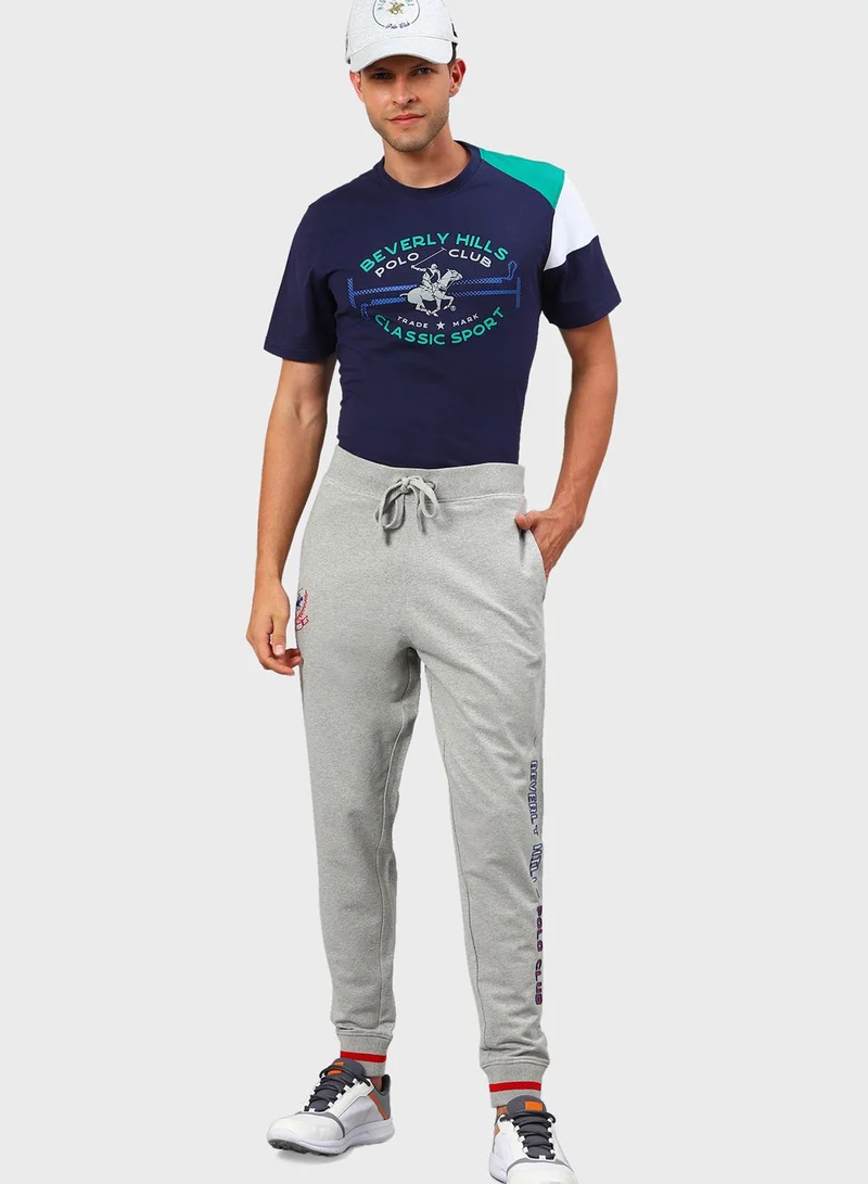 Beverly Hills Polo Club  Logo Cuffed Sweatpants for Men | Best Price UAE