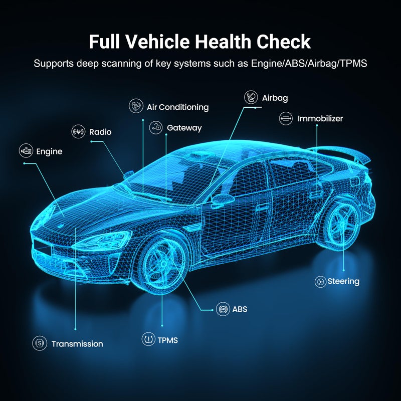 GOOLOO DEEPSCAN DS100 OBD2 Scanner Bluetoothï¼ŒAll System Diagnostic Tool Car Code Reader for iOS & Android, 6+ Reset Functions, Repair Guides, Check Engine, Wireless OBD-II Scan Tool on Vehicles 1996+ - Image 2