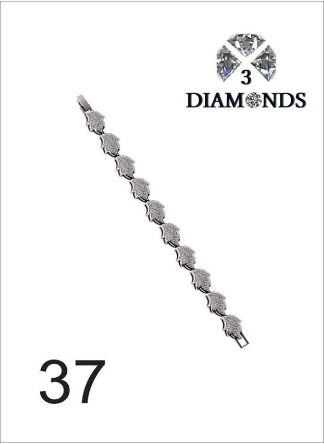 3Diamonds - braclate plutinum Plated ONe Size - Image 1