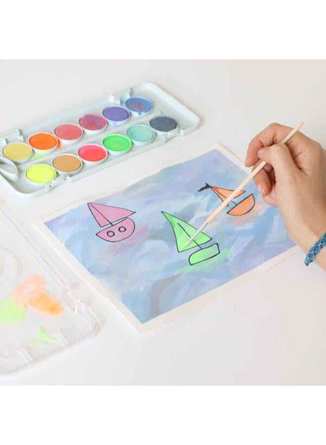 بريمو حزمة من 12 مجموعة أقراص بألوان مائية دقيقة - Image 2