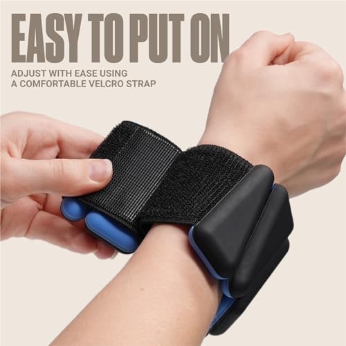 SPORTBIT Wrist and Ankle Weights for Women - Set of 2 (1lb Each) Wearable Ankle & Wrist Weights - Leg & Arm Bands, Silicone Weighted Bracelets for Workout, Walking, Running, Yoga, Pilates - Image 3