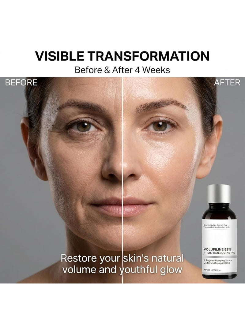 ATRJSZ Volufiline 92% + Pal-Isoleucine 1% Plumping Serum – Skin Density & Firming Booster for Hollow Cheeks, Under Eyes & Marionette Lines – Lightweight Nourishing Face Serum, 30ml - Image 5