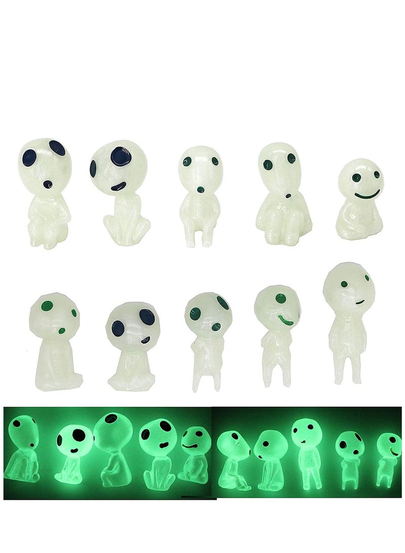 Y&D Garden Accessories Glow in Dark Tree Decor 10pcs kit for Micro Landscape Gnomes Decoration Outdoor Patio Lawn Yard Kit  - Image 1