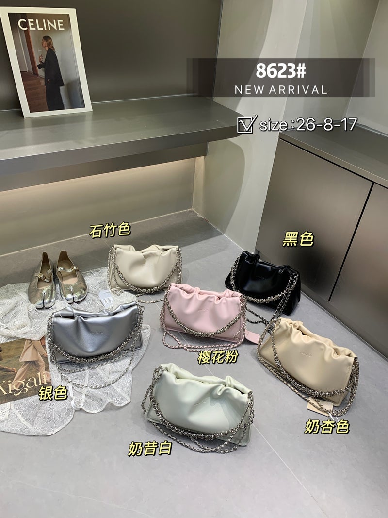 Korean Style Fashionable Internet Popular Pleated Chain Underarm Clouds Bag Women'S Casual All-Match Shoulder Crossbody Bag - Image 2