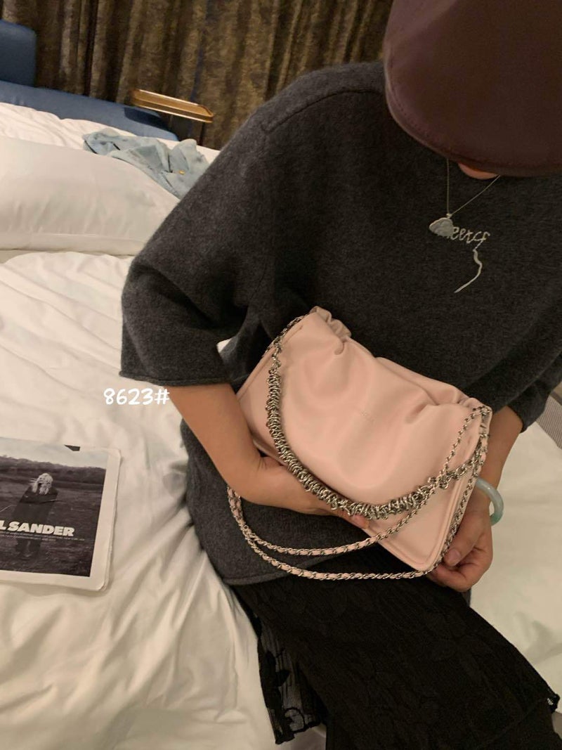 Korean Style Fashionable Internet Popular Pleated Chain Underarm Clouds Bag Women'S Casual All-Match Shoulder Crossbody Bag - Image 1