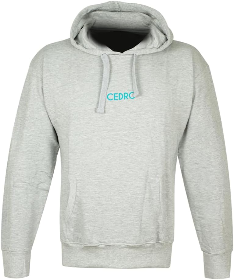 سويت شيرت هودي من قطن 100% للرجال - مقاس فضفاض بأكمام طويلة