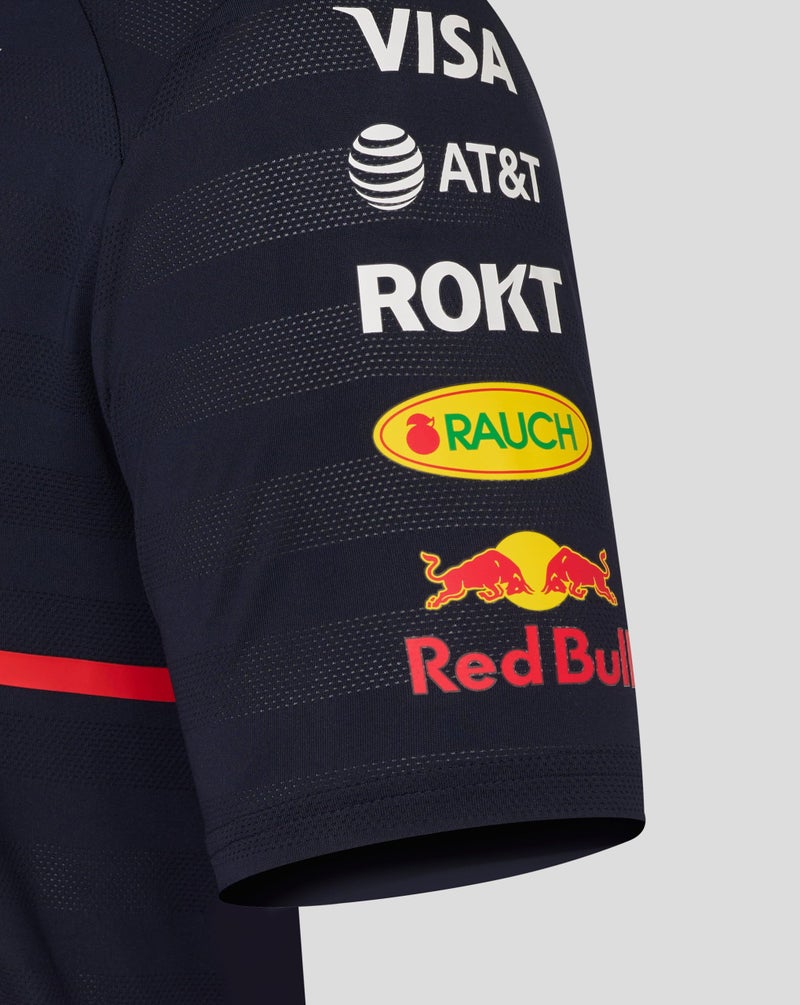 CASTORE قميص بولو للرجال من كاستور ريد بول ريسينغ F1 - أزرق داكن | منتجات رسمية لفريق الفورمولا 1 2025 | أكمام قصيرة | قميص بولو | عبوة من 1 - Image 3