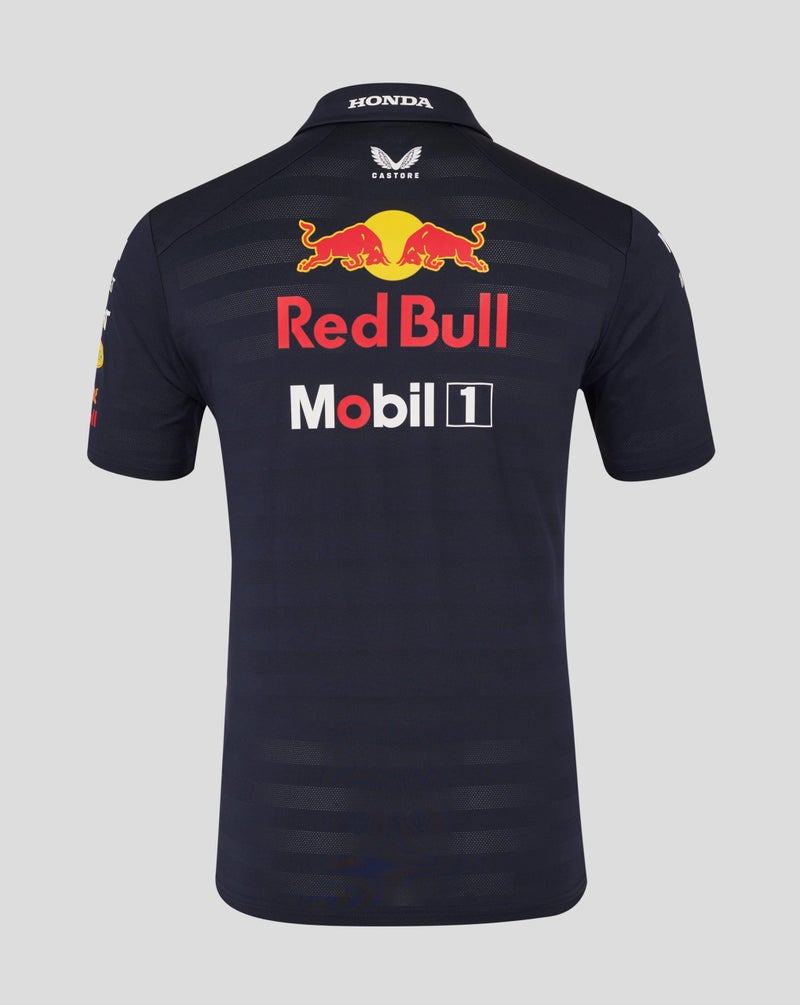 CASTORE قميص بولو للرجال من كاستور ريد بول ريسينغ F1 - أزرق داكن | منتجات رسمية لفريق الفورمولا 1 2025 | أكمام قصيرة | قميص بولو | عبوة من 1 - Image 2