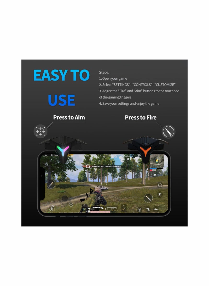 SOLARAE Mobile Game Triggers with Vibration Mode, RGB Zero Latency Mode for iPhone and Android Phones - Image 2