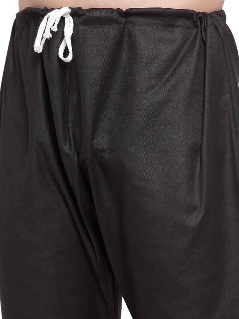 jompers طقم جومبرز للرجال من القطن الكرتا والبنطال باللون الأسود - Image 5