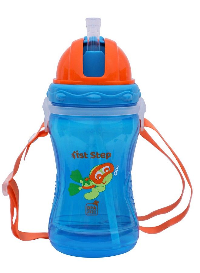 1st Step 360 Ml Polypropylene Bpa Free Sport Straw Sipper Cup With Detachable Straps And Straw Lid (Blue) - Image 2