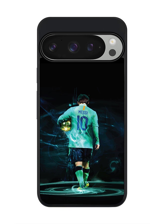 Stylizedd For Google Pixel 9 Pro Case,Slim fit Camera Protection, Shockproof Thin Phone cover - Golden Messi - Image 1