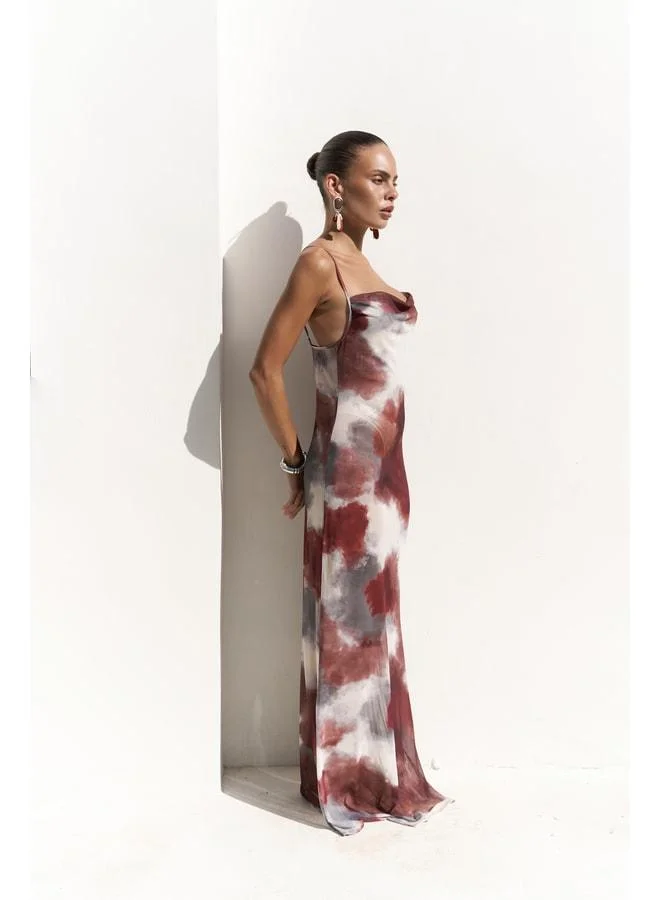 Bohemai  Chomhan Strappy Off-Shoulder Burgundy Long Dress. for Women | Best Price UAE