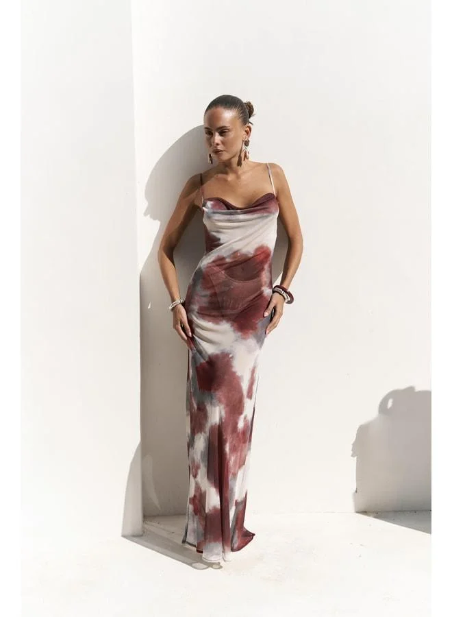 Bohemai  Chomhan Strappy Off-Shoulder Burgundy Long Dress. for Women | Best Price UAE