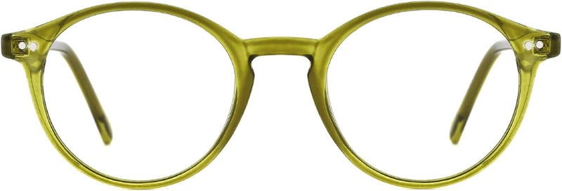 TIJN Blue Light Blocking Glasses Men Women Vintage Thick Round Rim Frame Eyeglasses - Image 1
