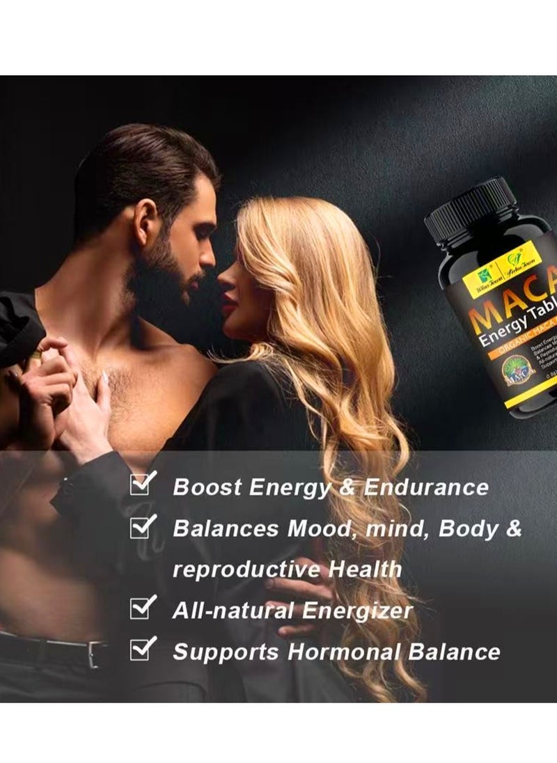 Wins Town 60-Tablet Natural Organic Maca Supplement | Boosts Men’s Vitality, Energy & Endurance  - Image 3
