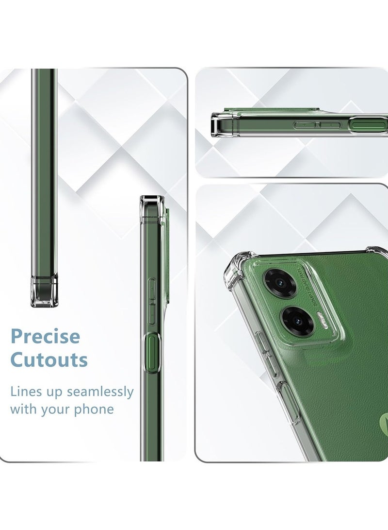 Techie Motorola Moto G35 TPU Bumper Corner Case with Camera Lens Protection Transparent Protective Back Cover - Image 5