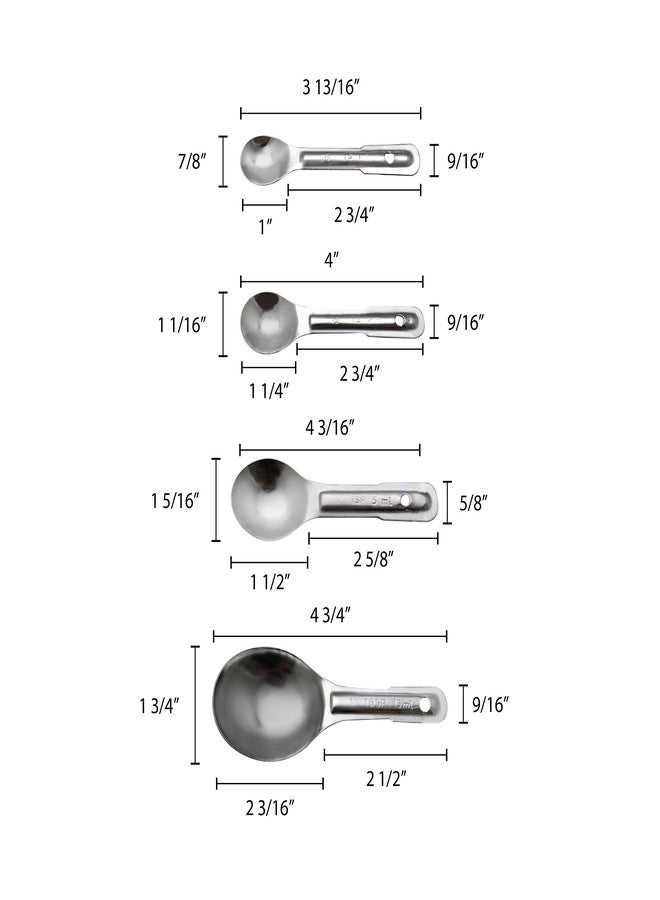 Thunder Group Stainless Steel Measuring Spoon Set - Image 4