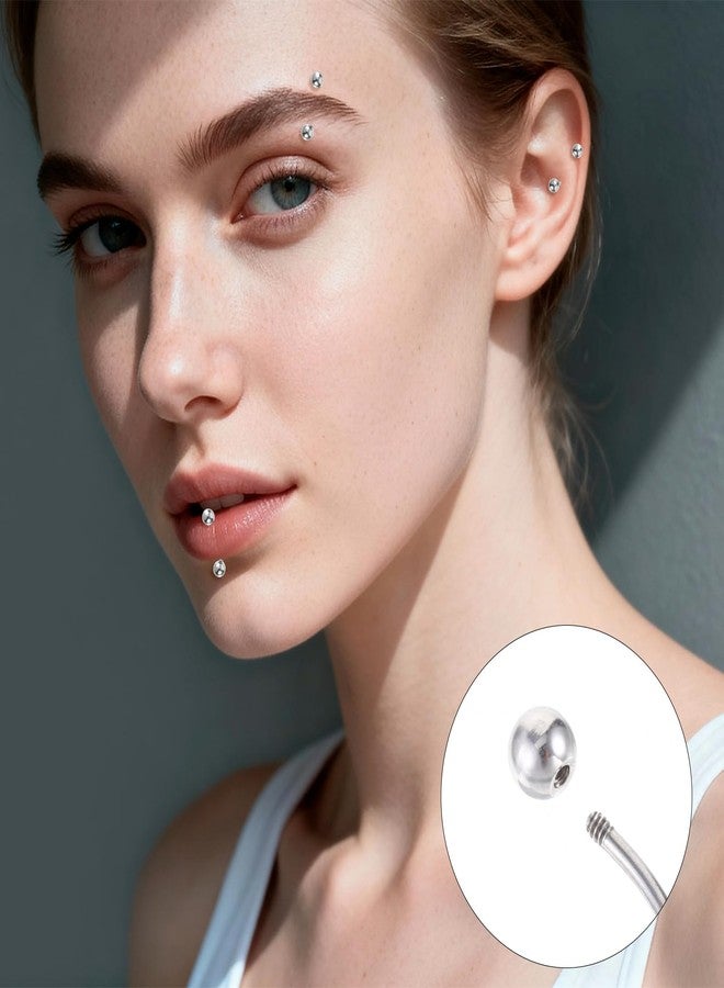 Yolev 8 Pcs 20G Curved Barbell Piercing Jewelry Stainless Steel Eyebrow Jewelry 4 Sizes Vertical Labret Lip Jewelry Eyebrow Piercing Belly Button Ring Eyebrow Ring For Women (6mm 8mm 10mm 12mm) - Image 4