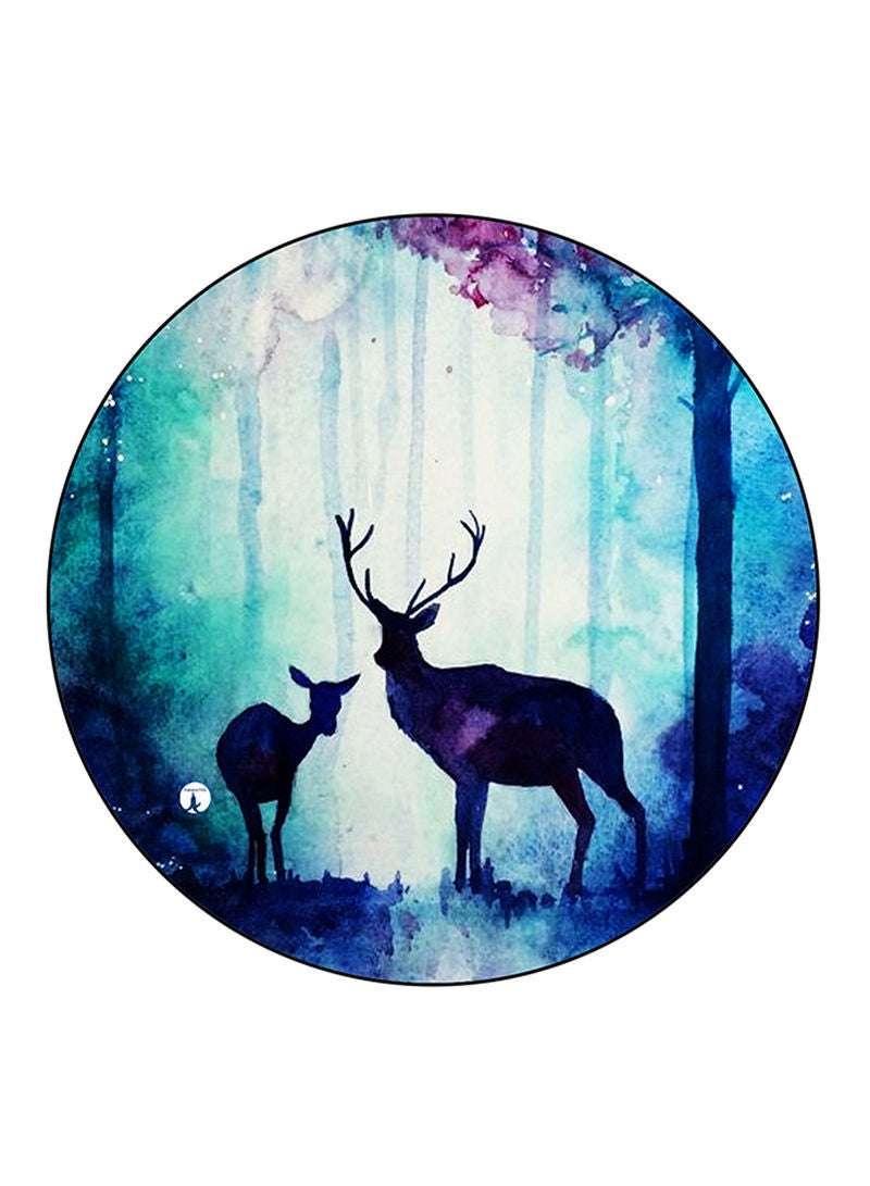 Deers Printed Mouse Pad  Multicolour