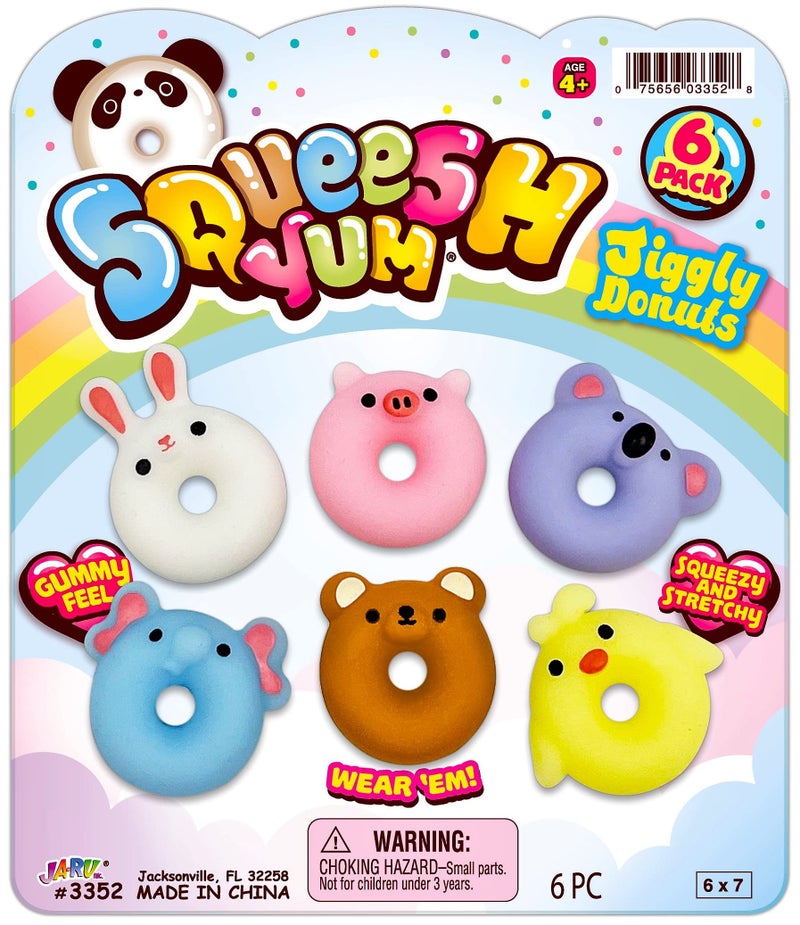 JA-RU Mini Mochi Squishy Animals (1 Pack) Cute Jiggly Donut Squishies for Kids & Adults, Boys & Girls. Stress Relief Fidget Gummy Toys. Bulk Party Favors Birthday Goodie Bags Class Prizes. 3352-1 - Image 1