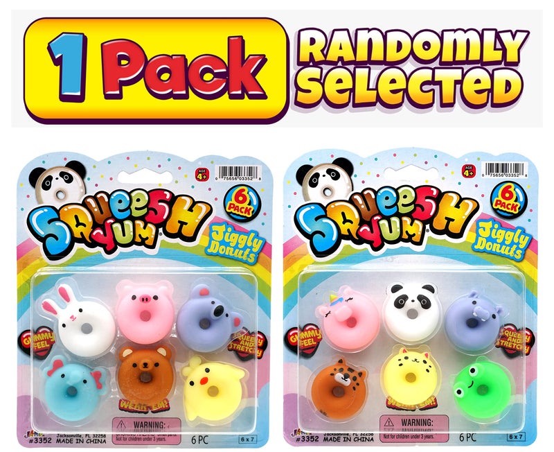 JA-RU Mini Mochi Squishy Animals (1 Pack) Cute Jiggly Donut Squishies for Kids & Adults, Boys & Girls. Stress Relief Fidget Gummy Toys. Bulk Party Favors Birthday Goodie Bags Class Prizes. 3352-1 - Image 2