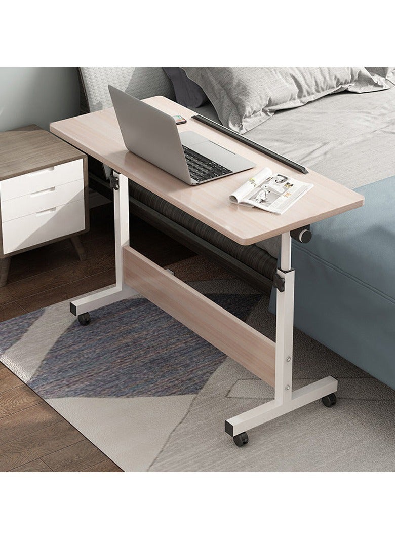 DubaiGallery Mobile Standing Desk, Lifted Height Adjustable Bedside Laptop Desk Foldable Multifunctional Side Table Computer Desk with 4 Wheels for Bedroom Living Room Office Hospital Studio  - Image 2