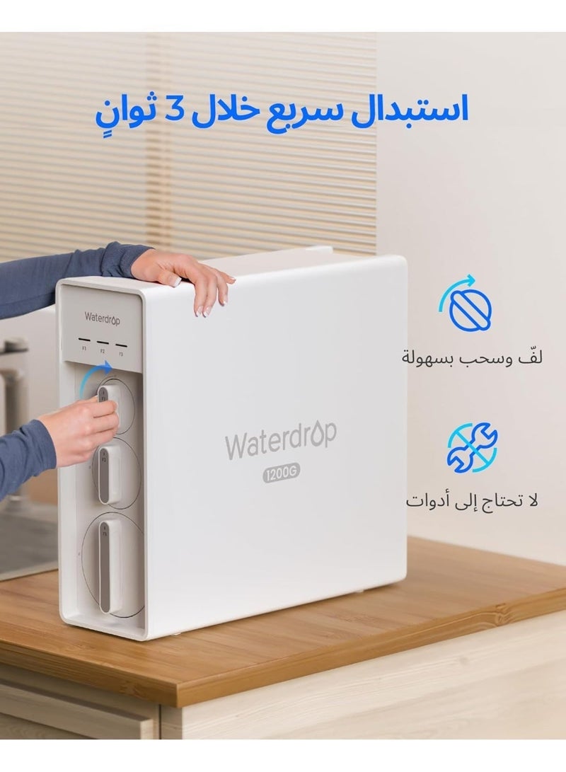 Waterdrop WD-F1A Alkaline Mineral pH+ Filter, Replacement for WD-X12-Alkaline Reverse Osmosis System, 12-month Lifetime - Image 3