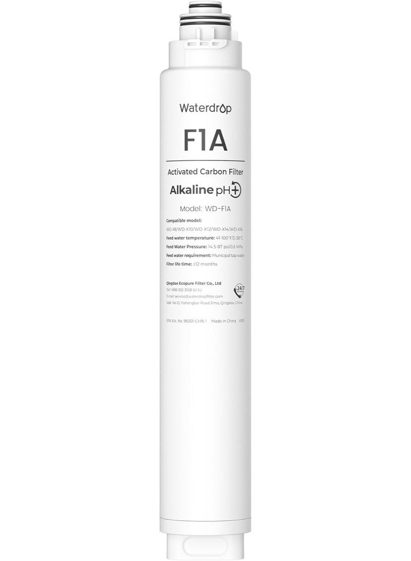 Waterdrop WD-F1A Alkaline Mineral pH+ Filter, Replacement for WD-X12-Alkaline Reverse Osmosis System, 12-month Lifetime - Image 1