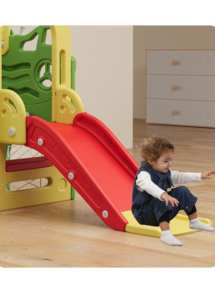 فول جوي مجموعة ألعاب زحليقة مع منزل وحلقة كرة سلة وكرة قدم ولوح طاولة،مجموعة ملعب داخلي وخارجي للأطفال الصغار،مجموعة ألعاب تسلق للأطفال - Image 5