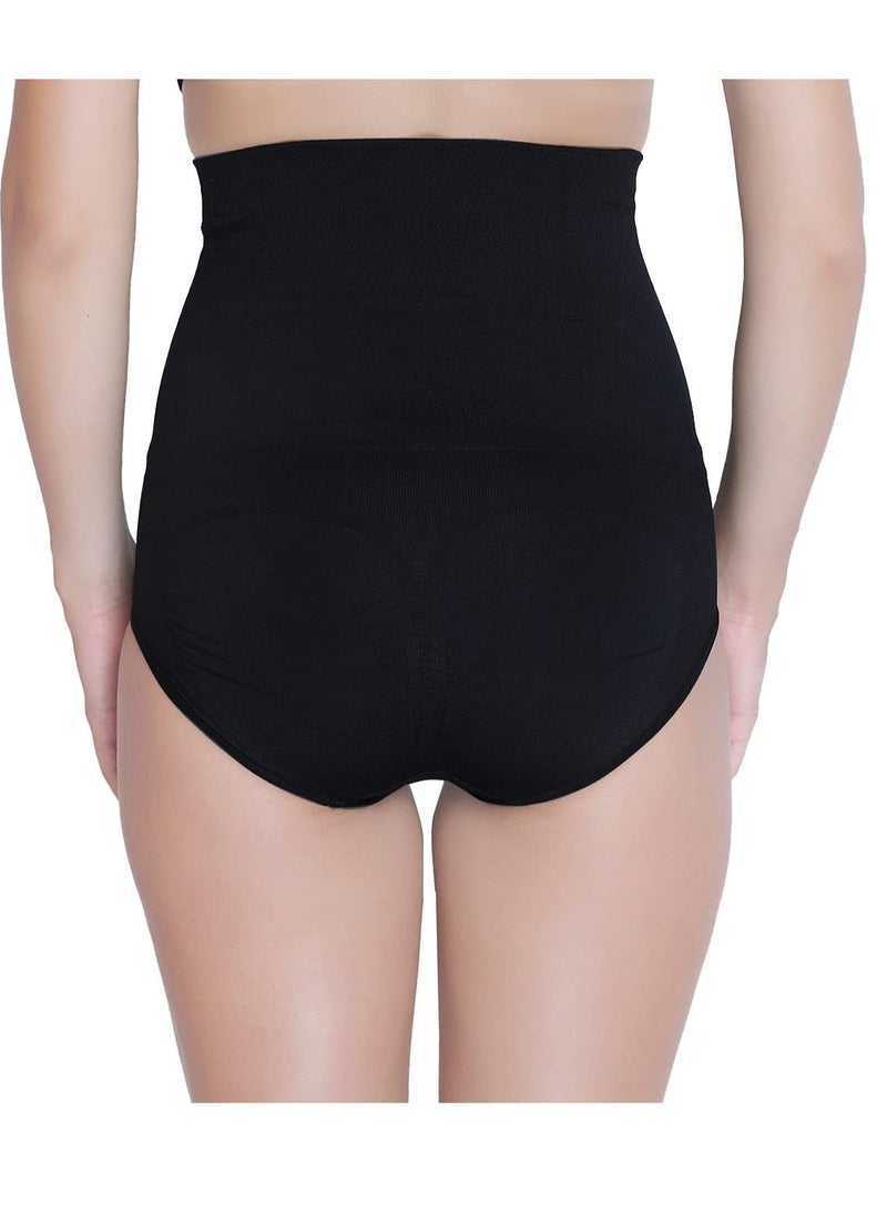 Glamroot - Women's High Waist Tummy Control / Tummy Tucker Shapewear Panty, Black - Image 1