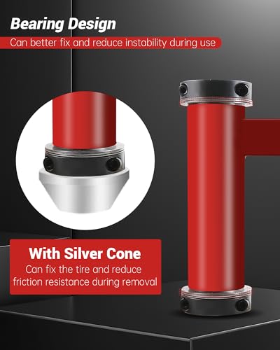 Krysolad Bearing Manual Tire Changer Duck Head Adapter Kit with Silver Cone with Duck Head Tire Changer Compatible with Most Car Tires, Only Fit for HF Tire Changer - Image 4